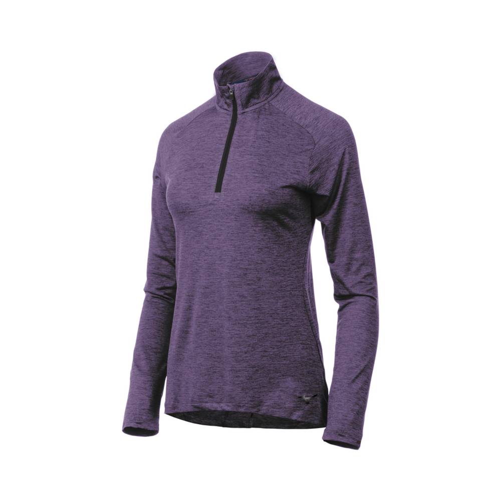 Womens Mizuno Alpha Half Zip Tops Purple Philippines (DRGXHT394)